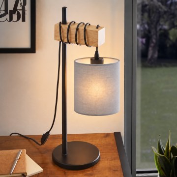 BRILAGI - Bordslampa NUBILA 1xE27/40W/230V brun/svart/ljusgrå