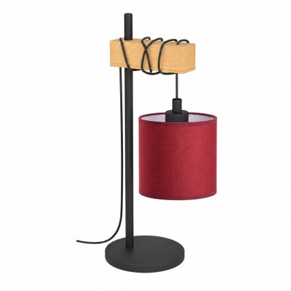 BRILAGI - Bordslampa NUBILA 1xE27/40W/230V brun/svart/pompejansk röd