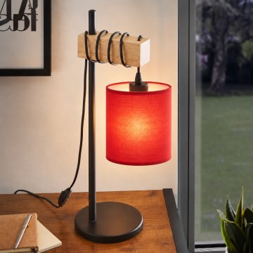 BRILAGI - Bordslampa NUBILA 1xE27/40W/230V brun/svart/röd