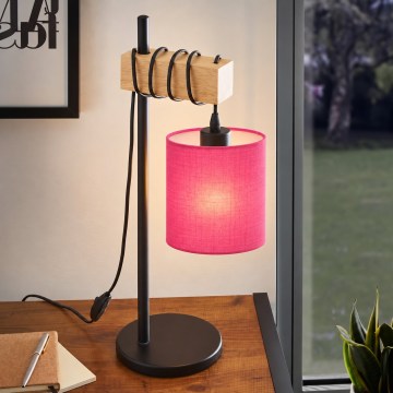 BRILAGI - Bordslampa NUBILA 1xE27/40W/230V brun/svart/rosa