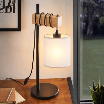 BRILAGI - Bordslampa NUBILA 1xE27/40W/230V brun/svart/vit