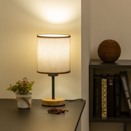 Brilagi - Bordslampa NUBILA WOOD 1xE27/25W/230V ek/brun