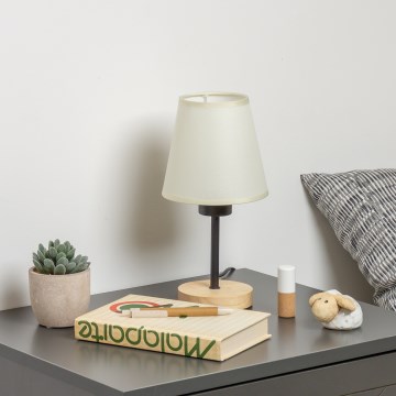 Brilagi - Bordslampa NUBILA WOOD 1xE27/25W/230V ek/grädde