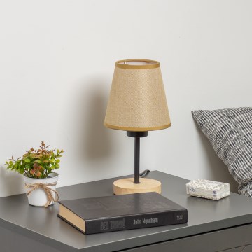 Brilagi - Bordslampa NUBILA WOOD 1xE27/25W/230V ek/ljusbrun