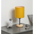 Brilagi - Bordslampa NUBILA WOOD 1xE27/25W/230V ek/svart/gul