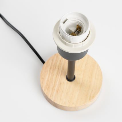 Brilagi - Bordslampa NUBILA WOOD 1xE27/25W/230V ek/svart/gul