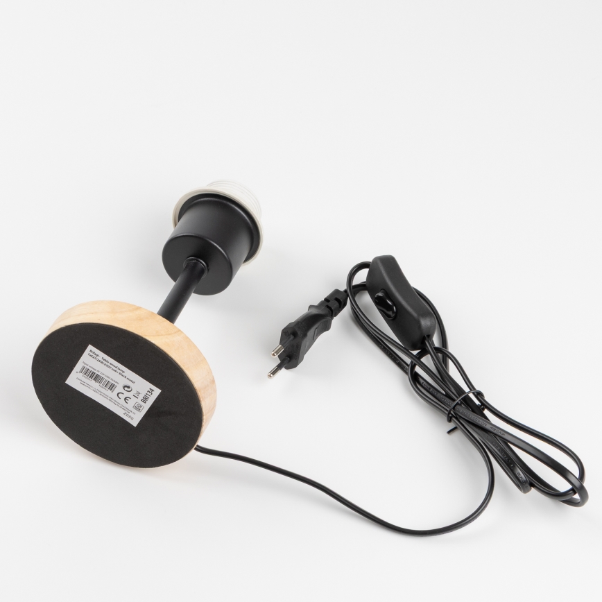 Brilagi - Bordslampa NUBILA WOOD 1xE27/25W/230V ek/svart/gul