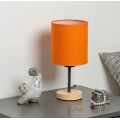 Brilagi - Bordslampa NUBILA WOOD 1xE27/25W/230V ek/svart/orange
