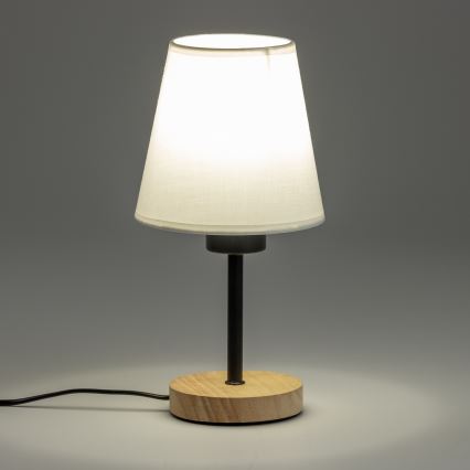 Brilagi - Bordslampa NUBILA WOOD 1xE27/25W/230V ek/vit