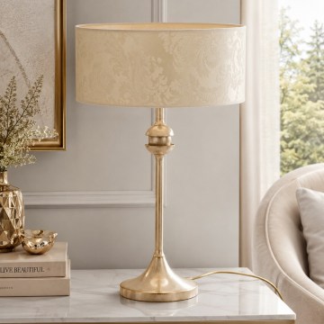 BRILAGI - Bordslampa SAPHIRE 1xE27/15W/230V krämvit/guld/patina