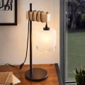 BRILAGI - Bordslampa WOOD GLASS 1xE27/40W/230V brun/svart/vit