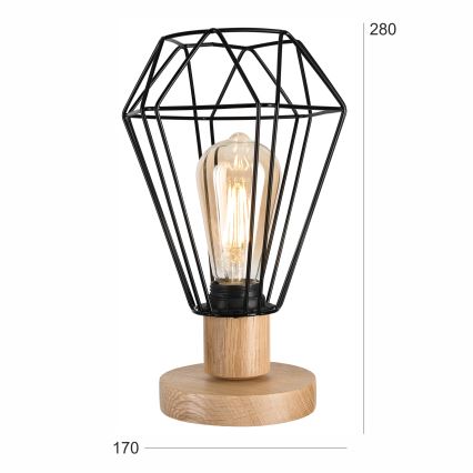 Brilagi - Bordslampa WOODY BASKET 1xE27/60W/230V ek