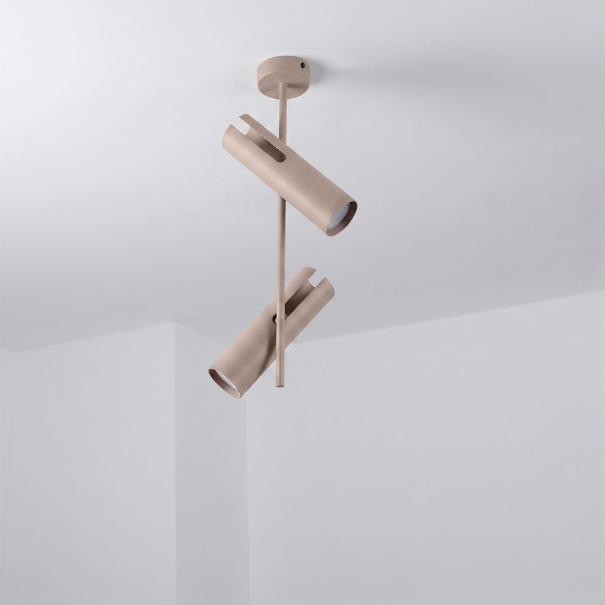 Brilagi - BRANCH takpendel på stång 2xGU10/30W/230V beige