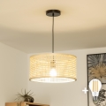 Brilagi - CERIA BOHO LED-pendel på vajer 1xE27/40W/230V Ø 25 cm bambu