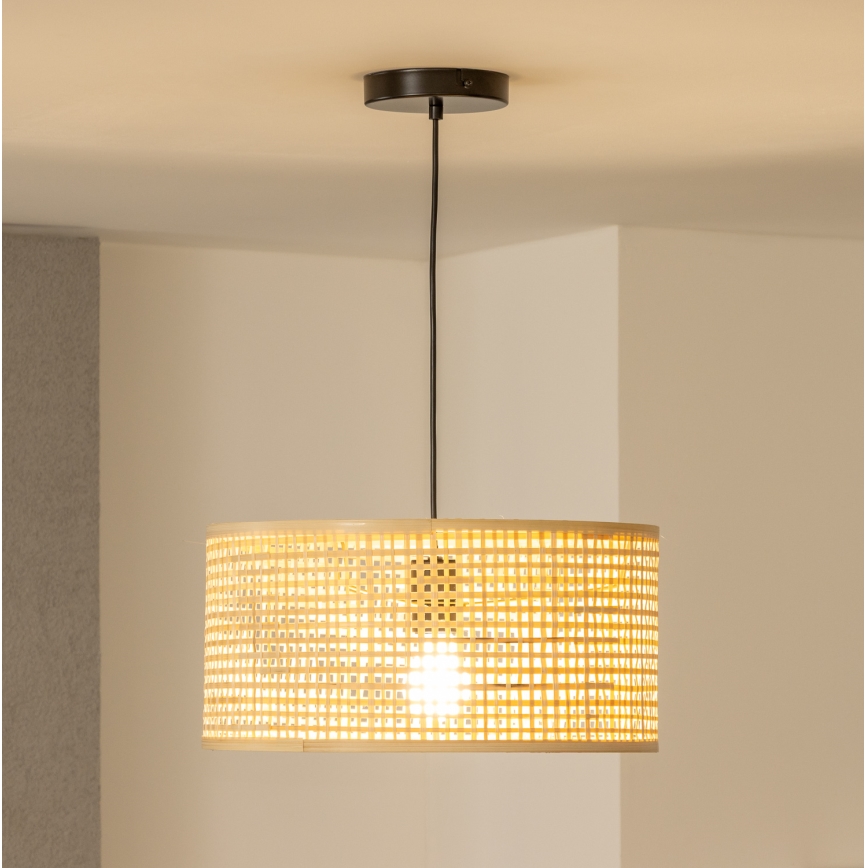 Brilagi - CERIA BOHO LED-pendel på vajer 1xE27/40W/230V Ø 25 cm bambu
