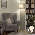 BRILAGI - CERIA LED-golvlampa 1xE27/20W/230V Ø 30 cm, grå/guld
