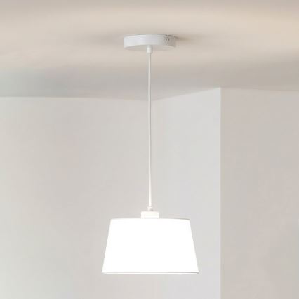 Brilagi - CERIA LED-hänglampa på kabel 1xE27/40W/230V Ø 25 cm vit