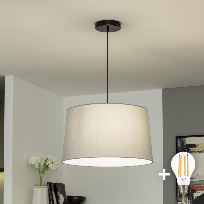 Brilagi - CERIA LED-ljuskrona på vajer 1xE27/40W/230V Ø 45 cm grå