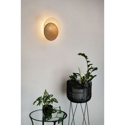 Brilagi - Vägglampa CIRCLES 1xE27/15W/230V 35x32 cm beige/krämfärgad