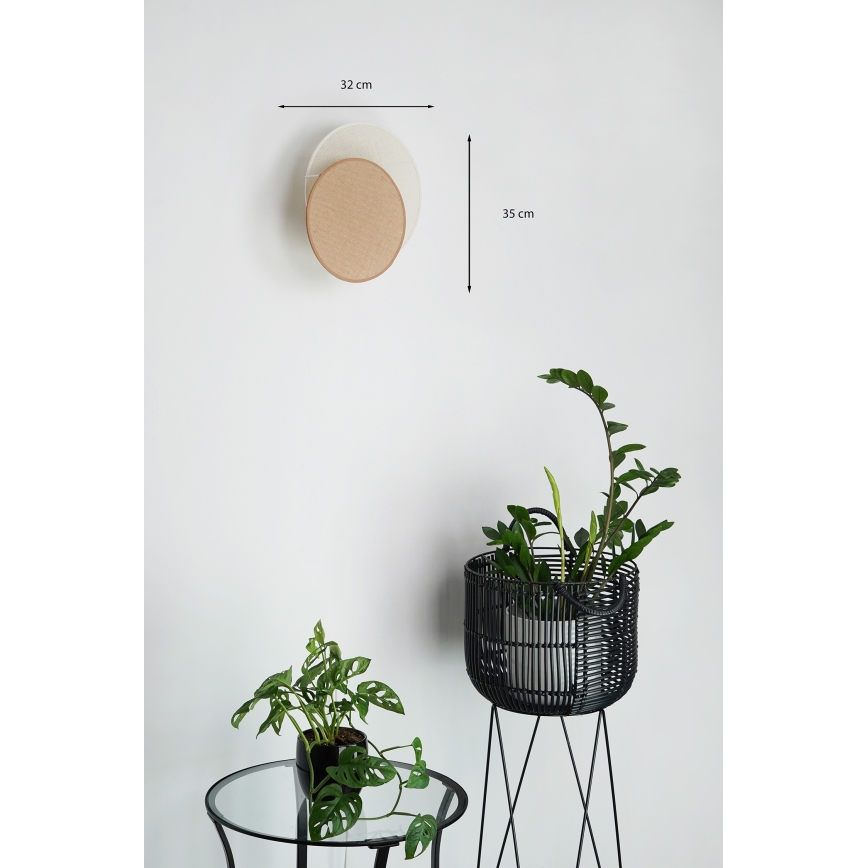 Brilagi - Vägglampa CIRCLES 1xE27/15W/230V 35x32 cm beige/krämfärgad