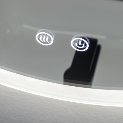 Brilagi - CLARA ECO uppvärmd LED-badrumsspegel LED/12W/230V Ø 60 cm IP44 CRI 90 dimbar + CCT