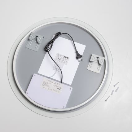 Brilagi - CLARA ECO uppvärmd LED-badrumsspegel LED/12W/230V Ø 60 cm IP44 CRI 90 dimbar + CCT