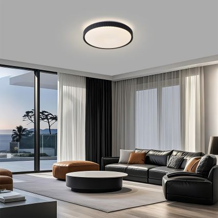 Brilagi - Dimbart LED-taklampa CORVO LED/72W/230V 3000-6000K svart Ø 50 cm + fjärrkontroll