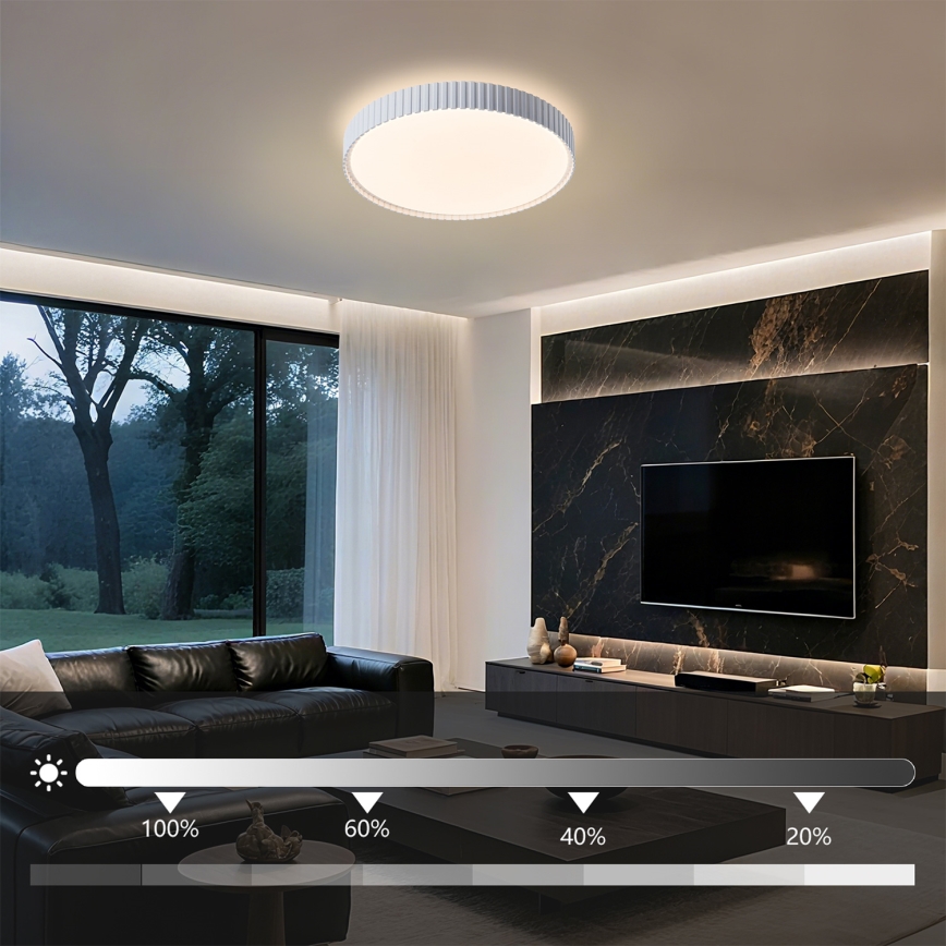 Brilagi - LED dimbar taklampa CORVO LED/54W/230V 3000–6000K vit Ø 40 cm + fjärrkontroll