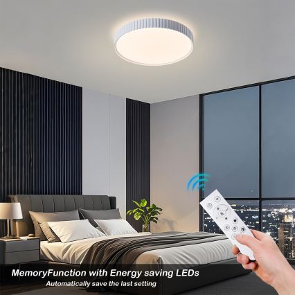 Brilagi - LED dimbar taklampa CORVO LED/54W/230V 3000–6000K vit Ø 40 cm + fjärrkontroll