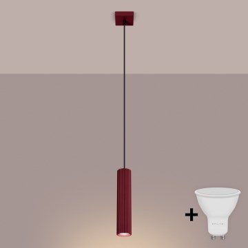 Brilagi - CRESTO LED-pendel på kabel 1xGU10/10W/230V bordeaux