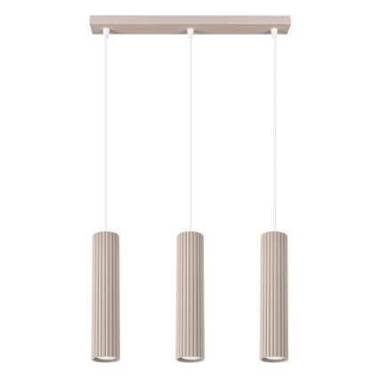 Brilagi - CRESTO LED-pendellampa på vajer 3xGU10/10W/230V taupe