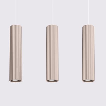 Brilagi - CRESTO LED-pendellampa på vajer 3xGU10/10W/230V taupe