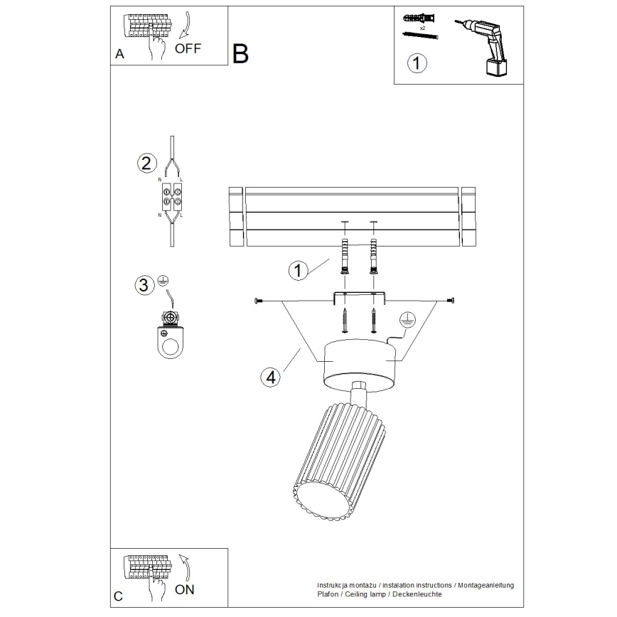 Brilagi - CRESTO LED-spot 1xGU10/10W/230V, guld