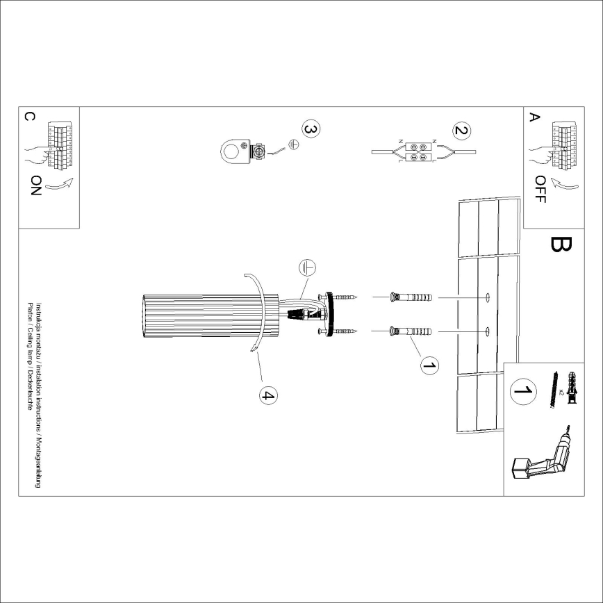 Brilagi - CRESTO LED-spotlampa 1x GU10/10 W/230 V, 20 cm, svart