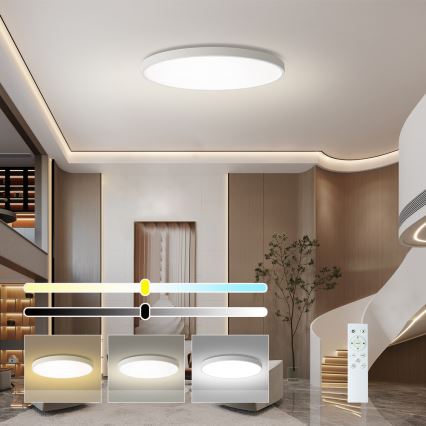 Brilagi - Dimbart LED-takarmatur POOL SMART LED/180W/230V 3000-6000K Ø 120 cm Wi-Fi Tuya vit + fjärrkontroll
