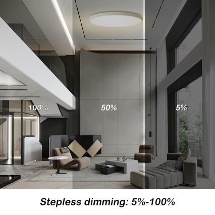 Brilagi - Dimbart LED-takarmatur POOL SMART LED/180W/230V 3000-6000K Ø 120 cm Wi-Fi Tuya vit + fjärrkontroll