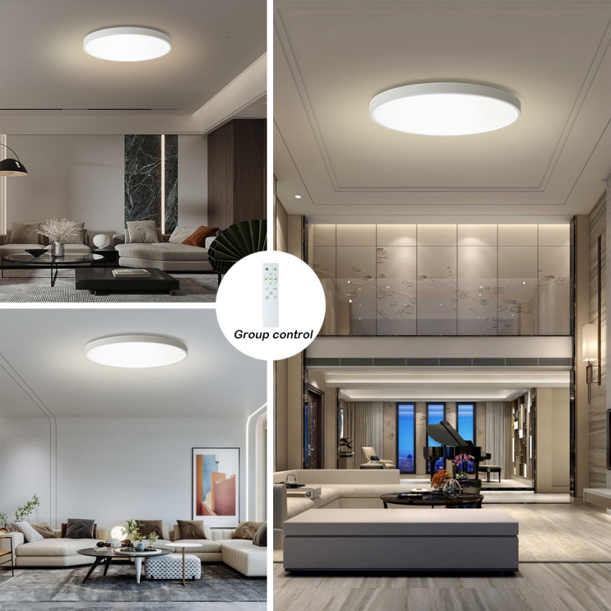 Brilagi - Dimbart LED-takarmatur POOL SMART LED/180W/230V 3000-6000K Ø 120 cm Wi-Fi Tuya vit + fjärrkontroll