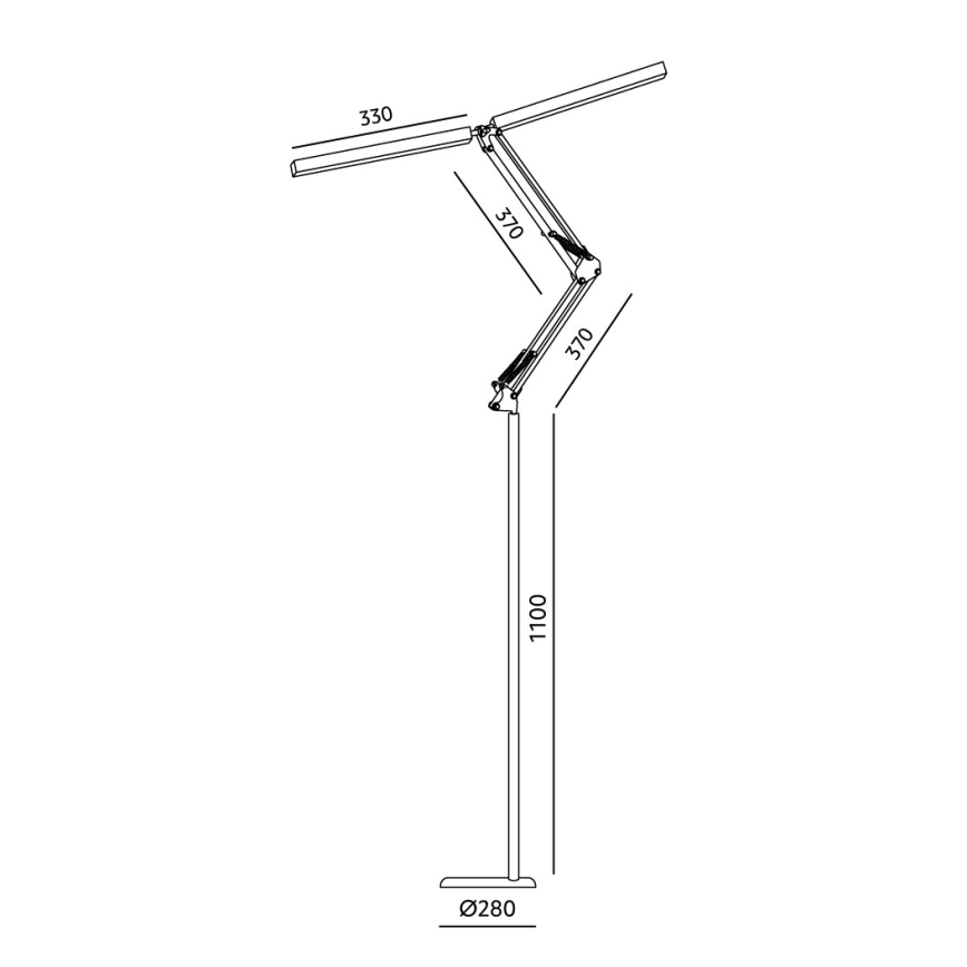 BRILAGI - Dimbar flexibel LED-golvlampa VARIO LED/14W/230V 3000-6000K 157 cm svart