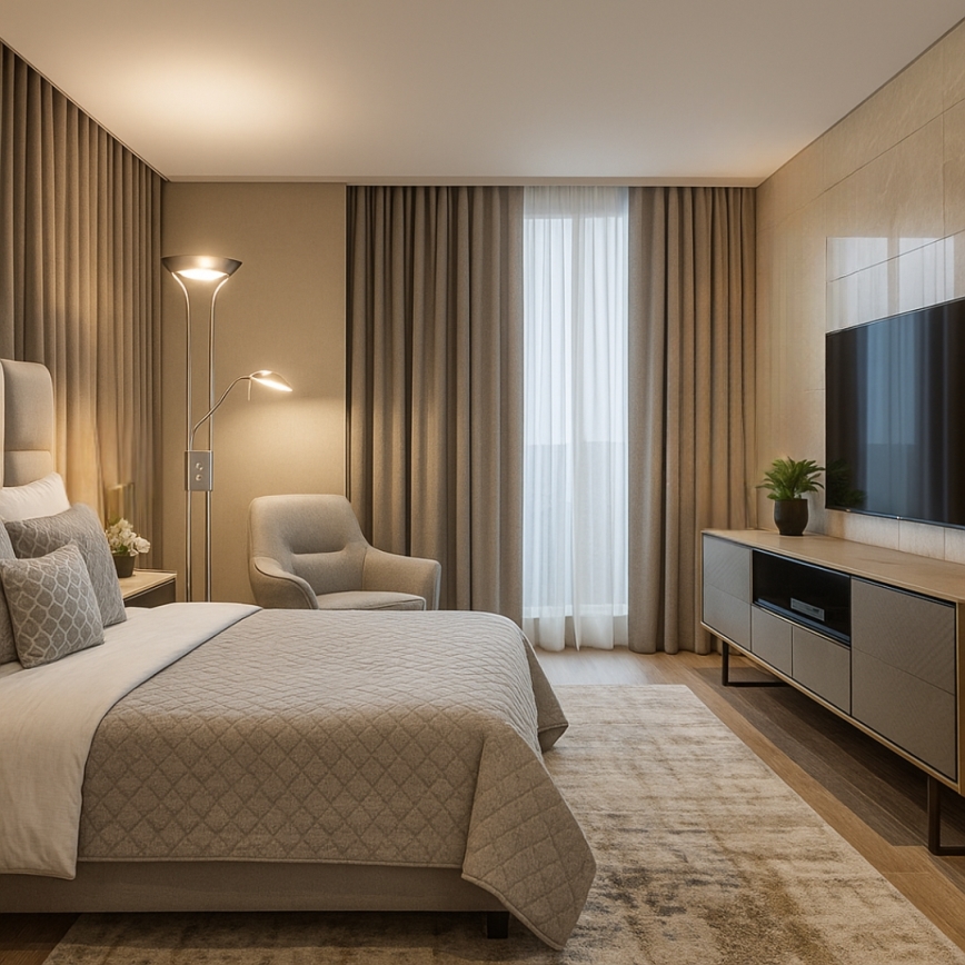 Brilagi - Dimmbar golvlampa SCARLETT 1xR7s/230W/230V + 1xG9/40W mattkrom