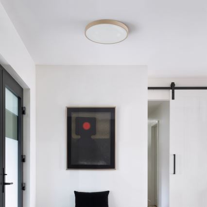 Brilagi - LED-dimbbar taklampa GLASS POOL DOUBLE LED/48W/230V 3000-6000K 40 cm beige + fjärrkontroll