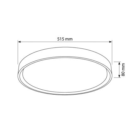 Brilagi - Dimmbar LED-taklampa MATTEO LED/60W/230V 3000-6500K Ø 51,5 cm svart + fjärrkontroll