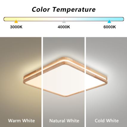 BRILAGI - Dimmbar LED-takarmatur MOLINA SQUARE LED/80W/230V 3000-6000K ek 60x60 cm + fjärrkontroll