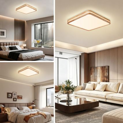 BRILAGI - Dimmbar LED-takarmatur MOLINA SQUARE LED/80W/230V 3000-6000K ek 60x60 cm + fjärrkontroll