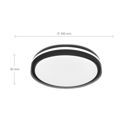 Brilagi - LED dimbar taklampa NAOMI LED/48W/230V 3000-6500K Ø 39 cm svart + fjärrkontroll
