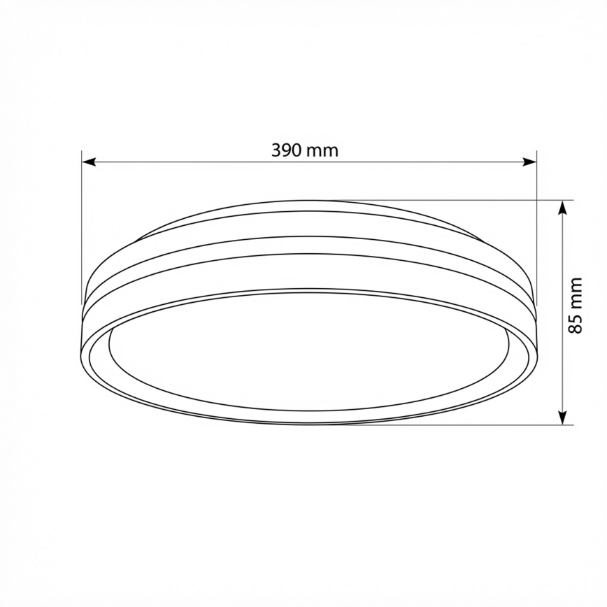 Brilagi - LED dimbar taklampa NAOMI LED/48W/230V 3000-6500K Ø 39 cm svart + fjärrkontroll