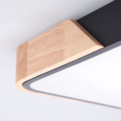 Brilagi - Dimbart LED-taklampa PILANA LED/48W/230V 3000-6500K ek/svart 42x42 cm + fjärrkontroll