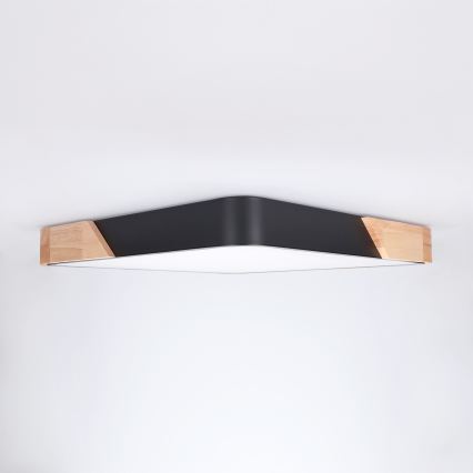 Brilagi - Dimbart LED-taklampa PILANA LED/48W/230V 3000-6500K ek/svart 42x42 cm + fjärrkontroll