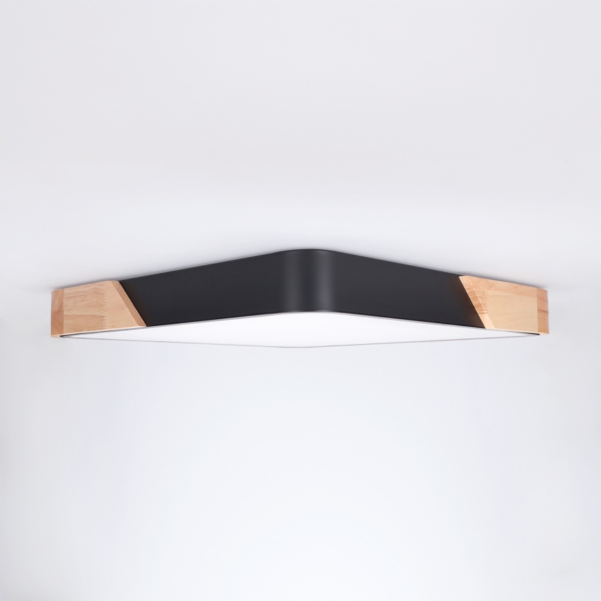 Brilagi - Dimbart LED-taklampa PILANA LED/48W/230V 3000-6500K ek/svart 42x42 cm + fjärrkontroll