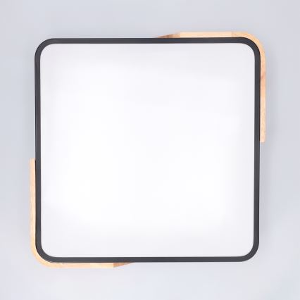 Brilagi - Dimbart LED-taklampa PILANA LED/48W/230V 3000-6500K ek/svart 42x42 cm + fjärrkontroll