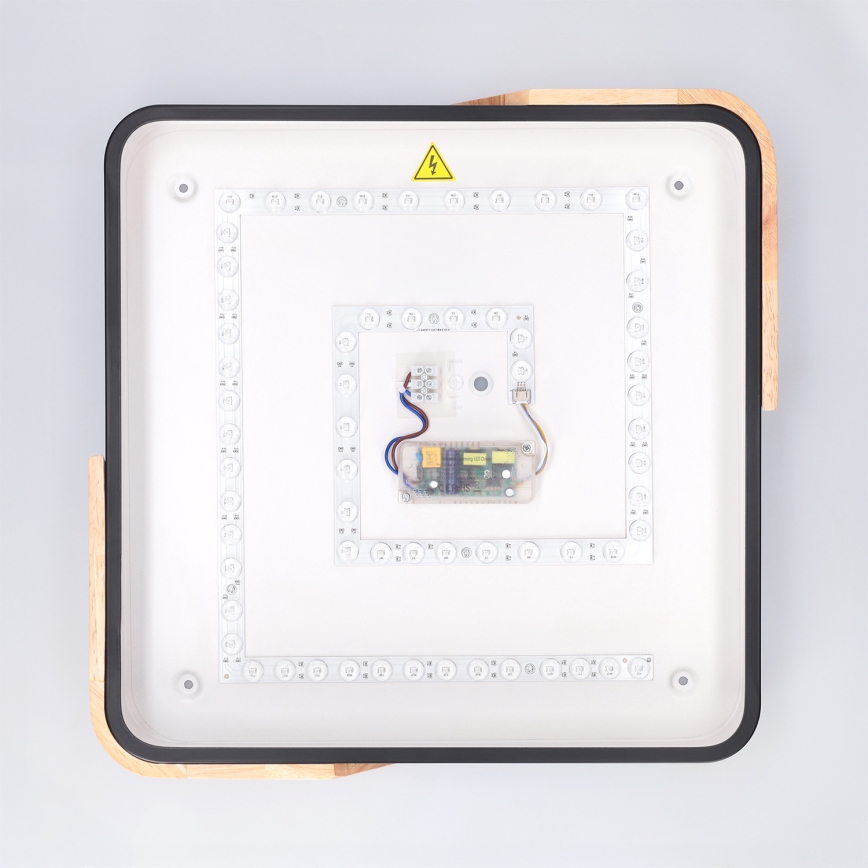 Brilagi - Dimbart LED-taklampa PILANA LED/48W/230V 3000-6500K ek/svart 42x42 cm + fjärrkontroll